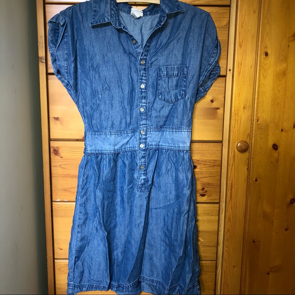 Denim T-shirt Button Up Dress